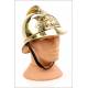 Antique French Fireman's Helmet from the City of Petite Raon. France, 1890