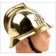 Antique French Fireman's helmet of the City of Saint Martin le Vinoux. France, 1890