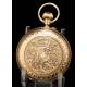 Reloj de Bolsillo Antiguo en Oro de 18K. Escudo Real. Habana - Suiza. 1895