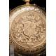 Reloj de Bolsillo Antiguo en Oro de 18K. Escudo Real. Habana - Suiza. 1895