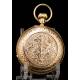 Antique Pocket Watch in 18K Gold. Royal Coat of Arms. Havana - Switzerland. 1895