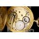 Reloj de Bolsillo Saboneta Omega Antiguo en Oro Macizo de 18K. Suiza, 1923