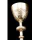 Antique Chalice of Solid Silver Gilt. France, Circa 1900