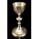 Antique Chalice of Solid Silver Gilt. France, Circa 1900