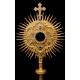 Antique Monstrance in Gilded Brass. Evangelists. France S. XIX