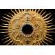 Antique Monstrance in Gilded Brass. Evangelists. France S. XIX