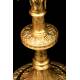 Antique Monstrance in Gilded Brass. Evangelists. France S. XIX