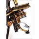 Microscopio Binocular Antiguo Watson & Sons. Inglaterra, Circa 1910