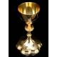 Antique Chalice and Paten in Solid Gilt Silver. Démarquet Brothers. France, 1892