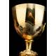 Antique Chalice and Paten in Solid Gilt Silver. Démarquet Brothers. France, 1892