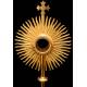 Antique Monstrance in Gilded Brass. France, XIX Century