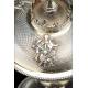 Antique Solid Silver Ciborium with Papal Symbols. Henri Chevron. France, Circa 1900