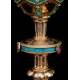 Antique Chalice in Gilded Silver and Enamel, by Louis Guillat. Lyon, France. XIX CENTURY.