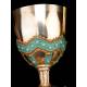 Antique Chalice in Gilded Silver and Enamel, by Louis Guillat. Lyon, France. XIX CENTURY.