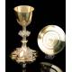 Precious Antique Chalice in Solid Silver Gilt and Enamel. France, Pps. S. XX