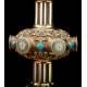 Precious Antique Chalice in Solid Silver Gilt and Enamel. France, Pps. S. XX