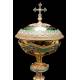 Extraordinary Antique Chalice in Solid Silver and Enamels by Armand Caillat. Circa 1890