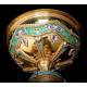 Extraordinary Antique Chalice in Solid Silver and Enamels by Armand Caillat. Circa 1890