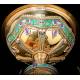 Extraordinary Antique Chalice in Solid Silver and Enamels by Armand Caillat. Circa 1890