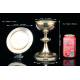 Antique Chalice and Paten in Solid Silver by Armand Caillat Fils. Lyon, France, Circa 1910