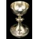 Antique Chalice and Paten in Solid Silver by Armand Caillat Fils. Lyon, France, Circa 1910