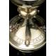 Antique Chalice and Paten in Solid Silver by Armand Caillat Fils. Lyon, France, Circa 1910