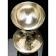 Antique Chalice and Paten in Solid Silver by Armand Caillat Fils. Lyon, France, Circa 1910