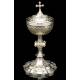 Antique neo-Gothic ciborium in solid silver. Favier Frères. France circa 1900