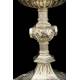 Antique neo-Gothic ciborium in solid silver. Favier Frères. France circa 1900