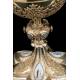 Antique Ciborium in Gilt Silver and Enamels. Louis Guillat. Lyon, France, Circa 1900