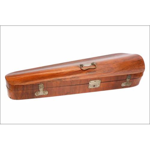 Beautiful Antique Wooden Violin Case. XIX Century