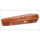 Preciosa Funda Antigua de Madera para Violín. Siglo XIX