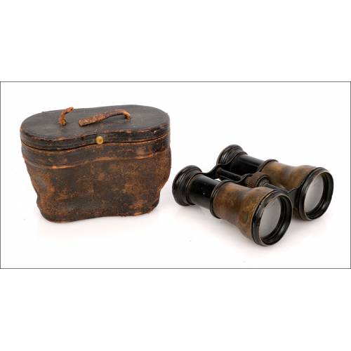 Antique Military Binoculars with Case. 1ST GM. France, Circa 1914
