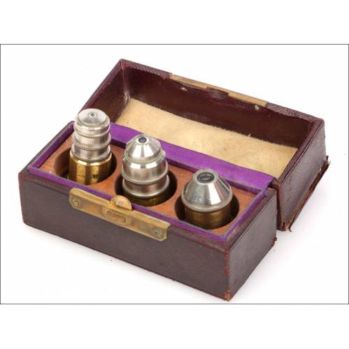 Antique Reichert Microscope Lens Case. Austria, Circa 1900