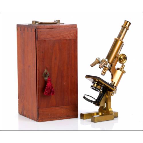 Rare Antique Italian Koristka Microscope. Italy, circa 1900