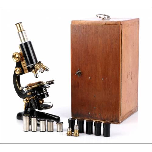 Gran Microscopio Seibert Antiguo. Alemania 1920