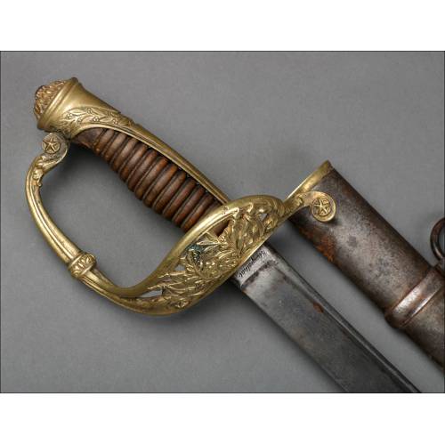 Espada de Oficial de Cazadores de Vincennes Modelo 1838. Francia, 1838