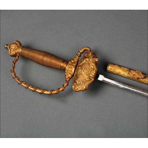 Spanish Girding Sword of Gentilhombre de Cámara. King Alfonso XIII. Spain, Circa 1900