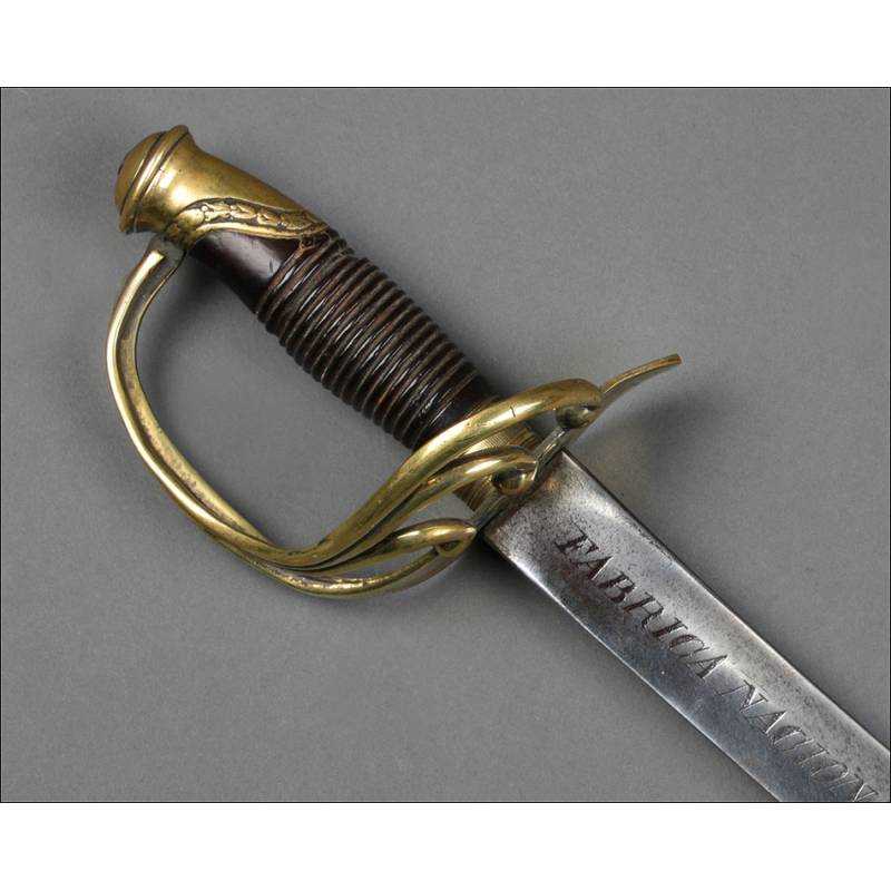 Antique Spanish Artillery Officer's Sword, Model 1842. Spain, Circa 1842