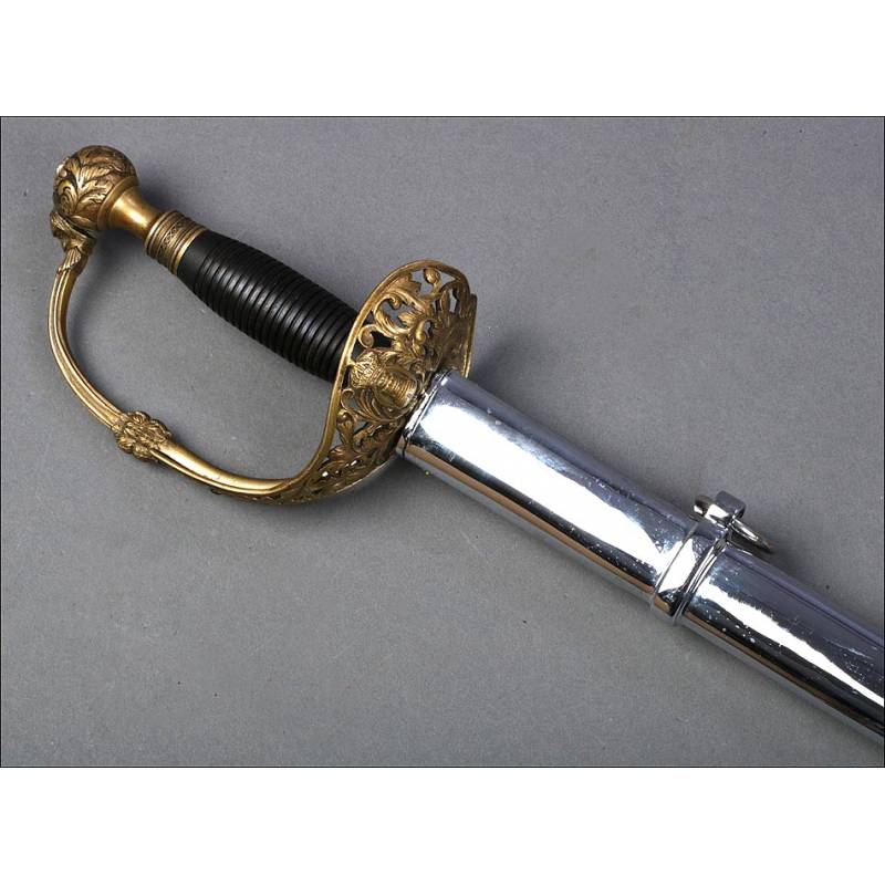 Antigua Espada de Ceñir para Oficial de Ingenieros Modelo 1860. España, 1861