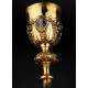 Antique Chalice in Silver Gilt by Jamain & Chevron, 1865-79.