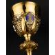 Antique Chalice in Silver Gilt by Jamain & Chevron, 1865-79.
