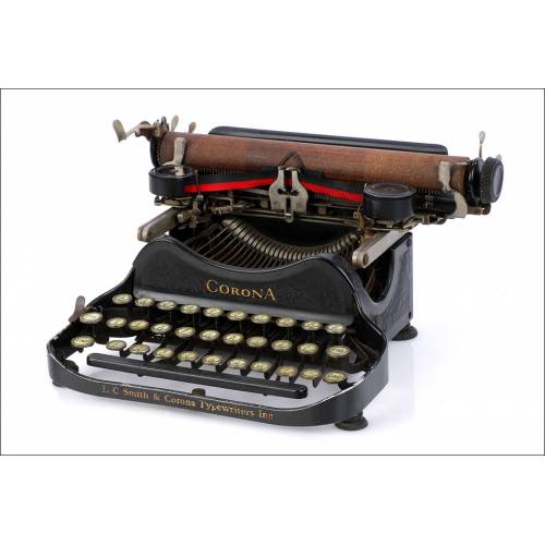 Máquina de Escribir Plegable Corona 3. Antigua. Estados Unidos, 1926
