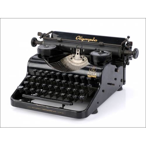 Antique Olympia Filia B Typewriter. Germany, 1937