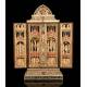 Rare Neo-Gothic Carved Triptych. By Francisco Pallás y Puig. Spain, Circa 1900
