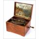 Antique Record Music Box. 34 Discs. Switzerland, 1890.