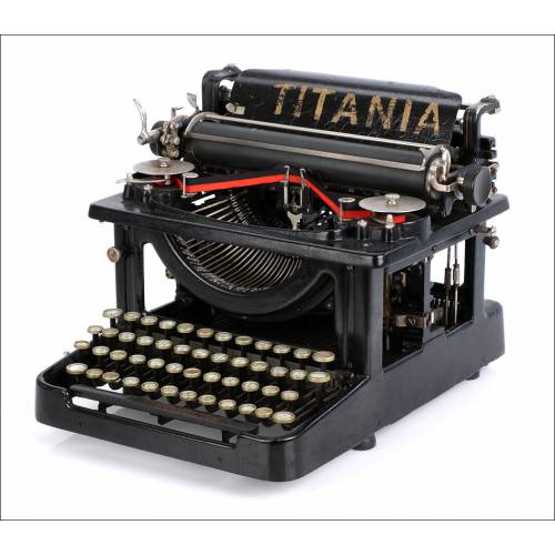 Antigua Máquina de Escribir Titania Modelo 3. Alemania. 1916