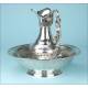 Antique Solid Silver Ewer and Ewer Basin. Spain, Circa 1940