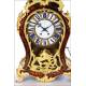 Extraordinary Antique Mantel Clock in Boulle Marquetry. France, 1870