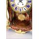 Extraordinary Antique Mantel Clock in Boulle Marquetry. France, 1870